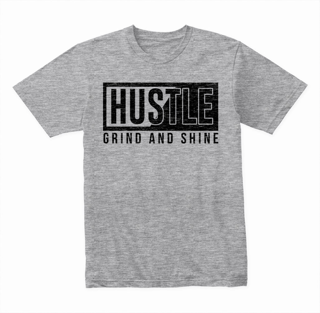 Hustle Grind and Shine graphic T-shirt - image 4
