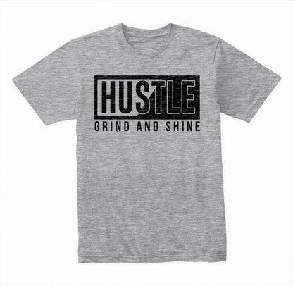 Hustle Grind and Shine graphic T-shirt - image 4