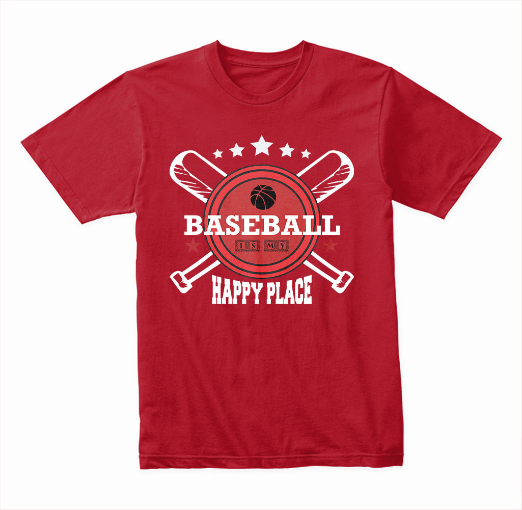 Baseball Is My Happy Place graphic T-shirt - image 3