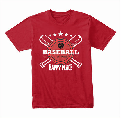 Baseball Is My Happy Place graphic T-shirt - image 3