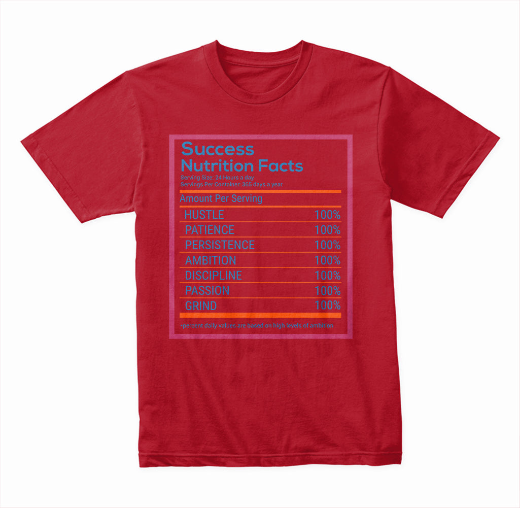 Success Nutrition Facts graphic T-shirt - image 4