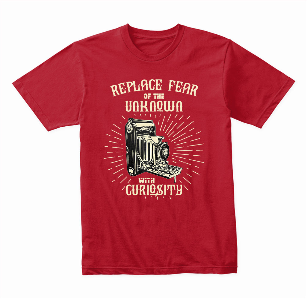 Replace Fear of Unknown with Curiosity graphic T-shirt - image 4