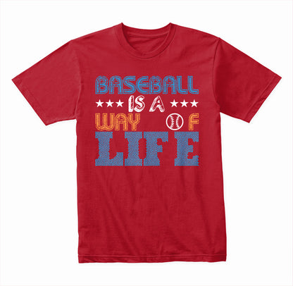 Baseball Is a Way of Life graphic T-shirt mockup