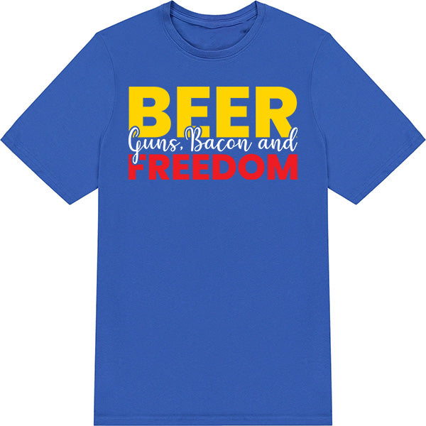 Beer Guns Bacon Freedom T-Shirt | Unisex | Equestrian Apparel