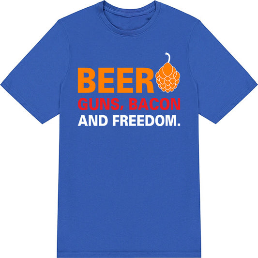Beer Guns Bacon Freedom T-Shirt | Unisex | Equestrian Apparel