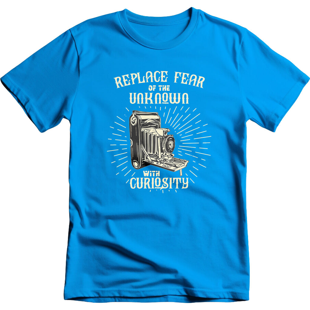 Replace Fear of Unknown with Curiosity graphic T-shirt - image 2