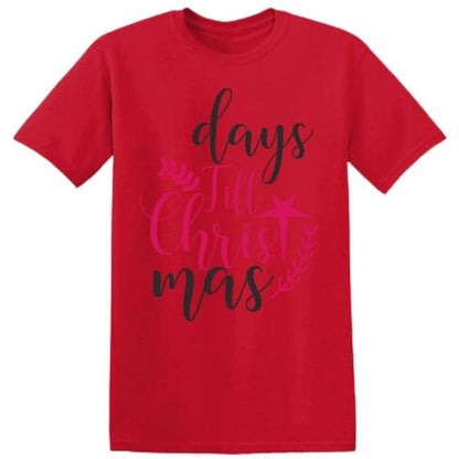 Days Till Christmas Countdown graphic T-shirt mockup
