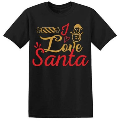I Love Santa graphic T-shirt mockup