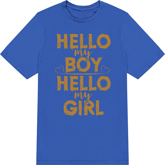 Unisex Motorcycle T-Shirt - Hello My Boy/Girl Collection