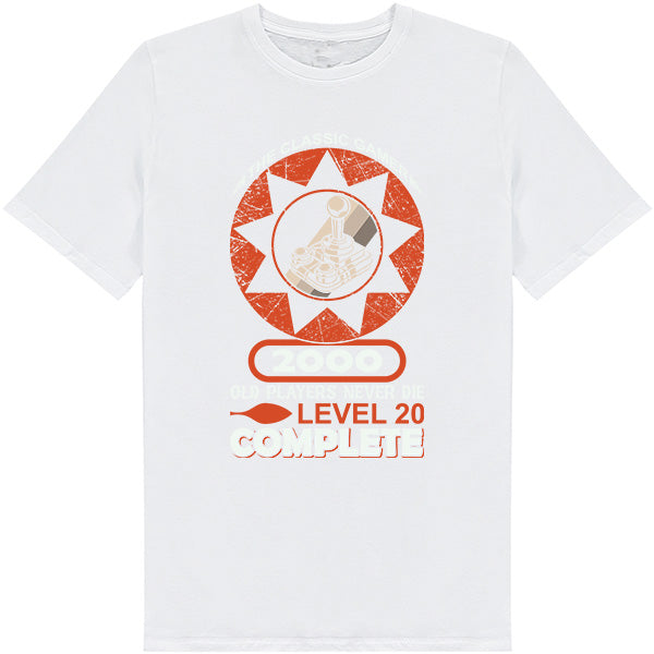 2000 Old Players Never Die T-Shirt | Premium Gaming Apparel