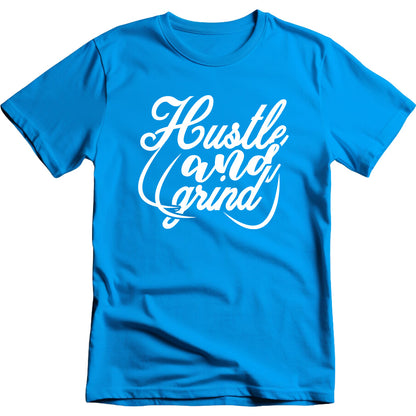 Hustle and Grind graphic T-shirt mockup