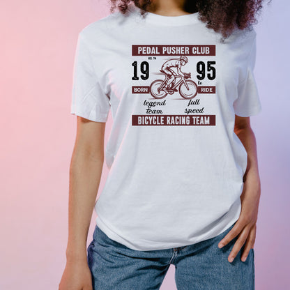Unisex Bicycle Racing Team T-Shirt | Pedal Pusher Club