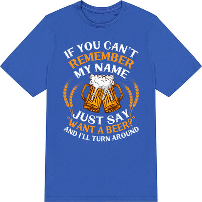 Funny Equestrian T-Shirt - 'Want A Beer' Unisex Tee