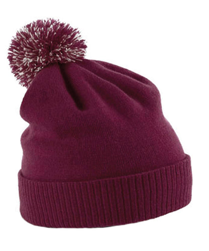 Custom Pom Pom Beanie – Embroidered