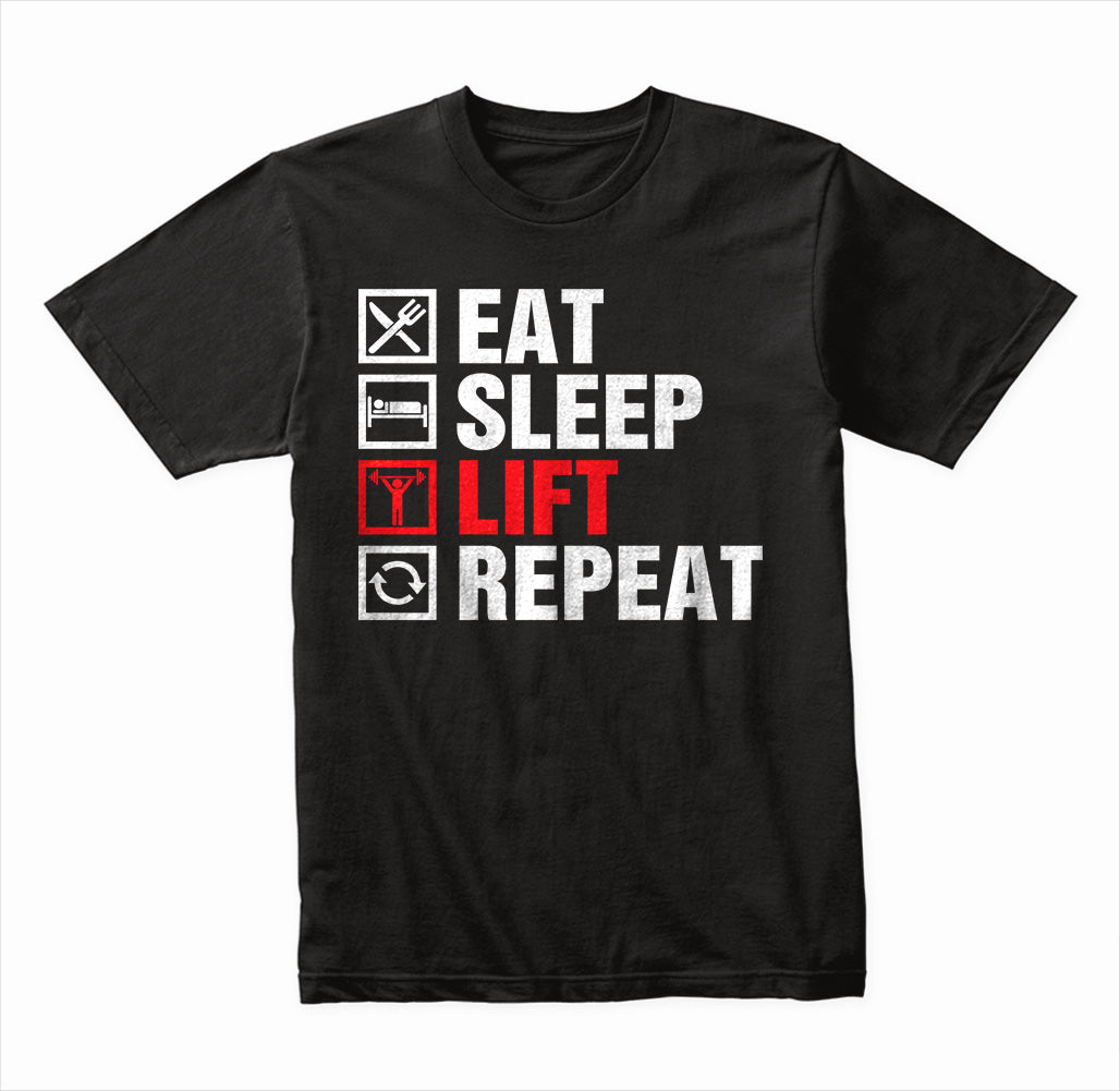 Eat Sleep Lift Repeat graphic T-shirt - image 3