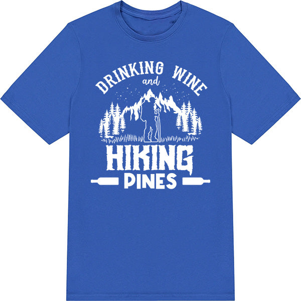Unisex T-Shirt: Wine & Pines | Ideal for Camping Adventures