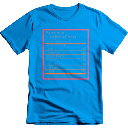 Success Nutrition Facts graphic T-shirt mockup