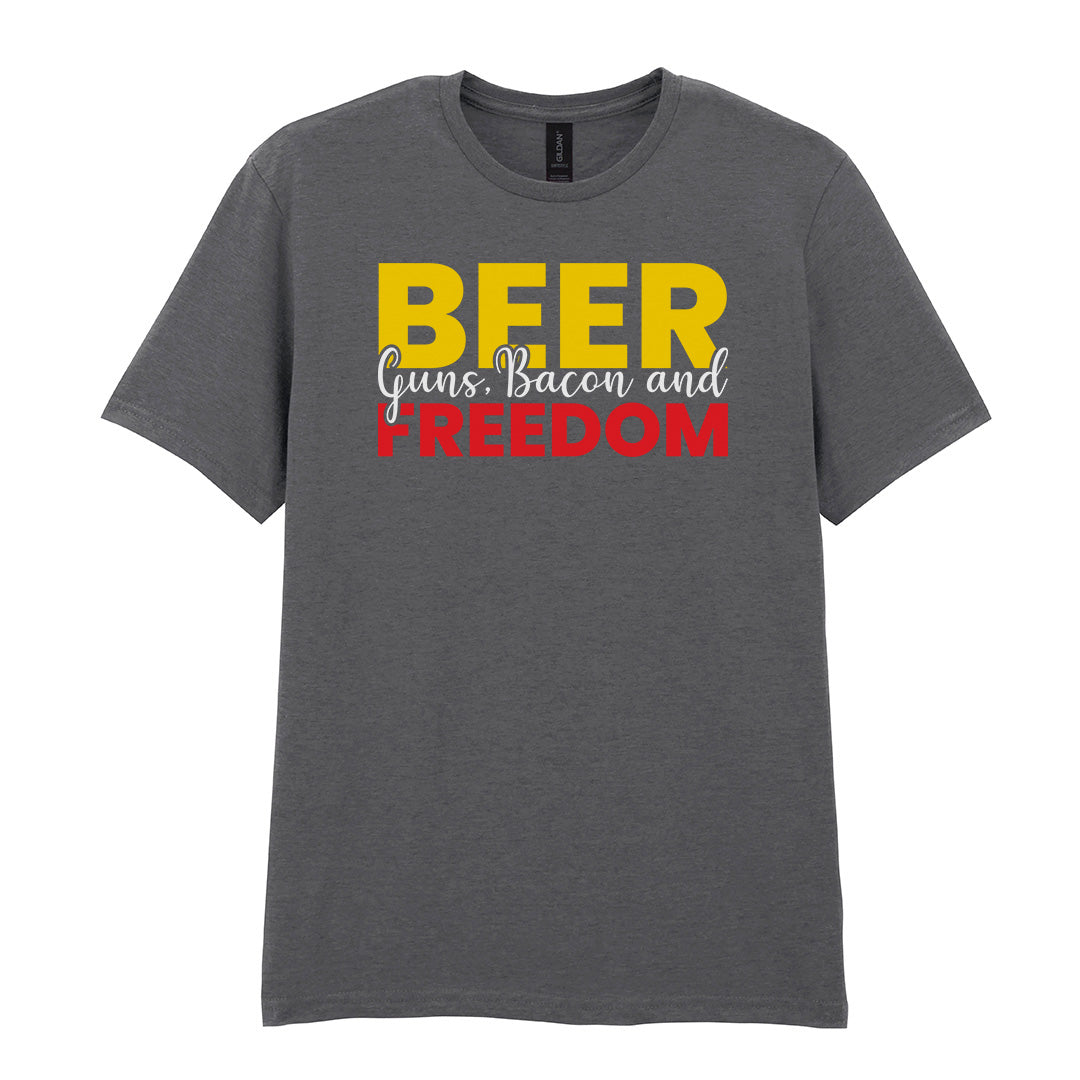 Beer Guns Bacon and Freedom | Unisex Graphic T-Shirt – Design 2