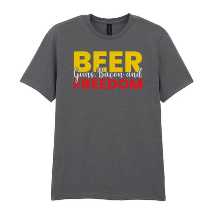 Beer Guns Bacon and Freedom | Unisex Graphic T-Shirt – Design 2