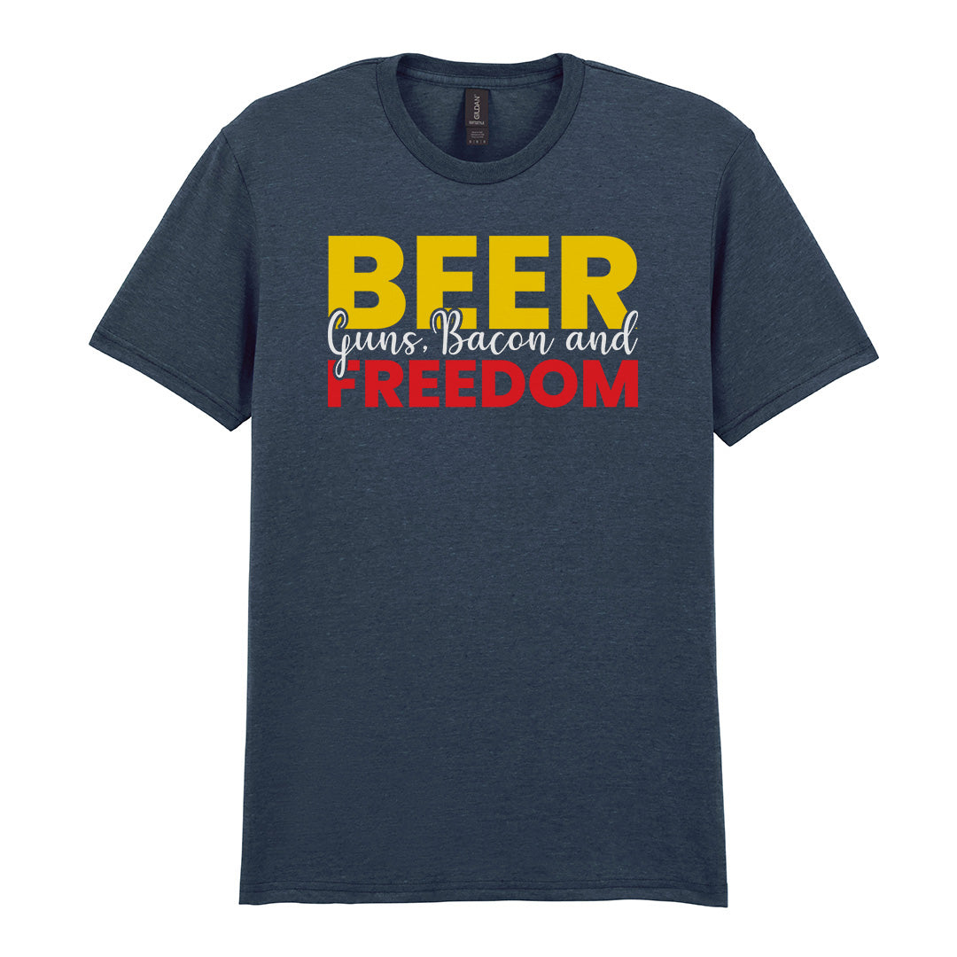 Beer Guns Bacon and Freedom | Unisex Graphic T-Shirt – Design 2
