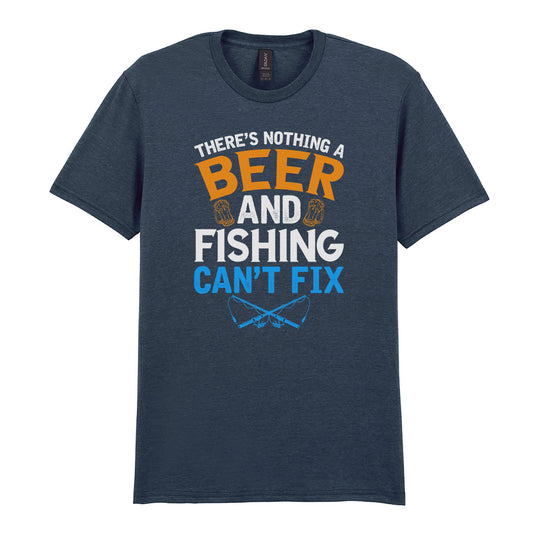 There's Nothing A Beer And Fishing Can't Fix | Unisex Graphic T-Shirt