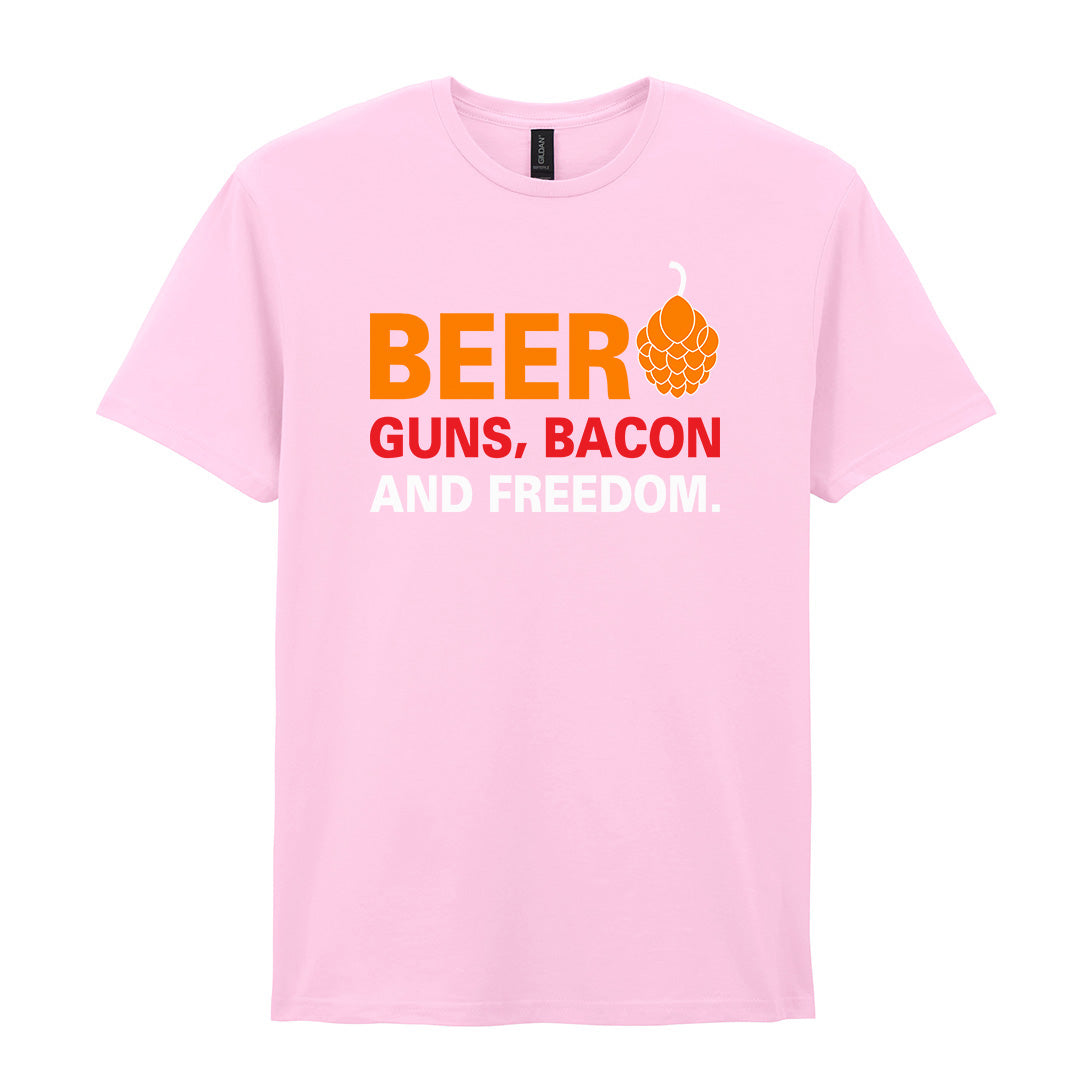 Beer Guns Bacon and Freedom | Unisex Graphic T-Shirt – Design 1