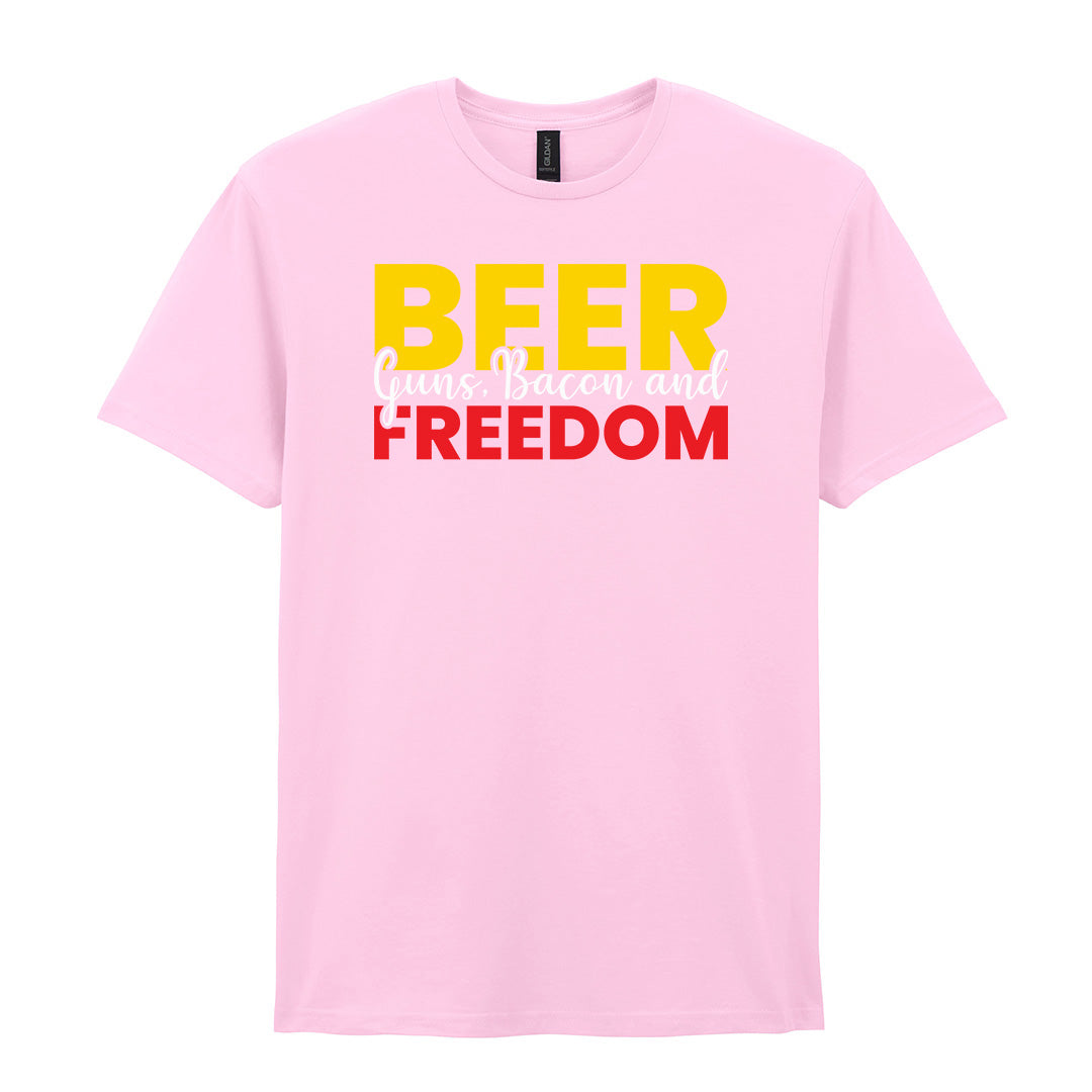 Beer Guns Bacon and Freedom | Unisex Graphic T-Shirt – Design 2