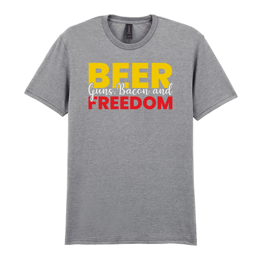 Beer Guns Bacon and Freedom | Unisex Graphic T-Shirt – Design 2
