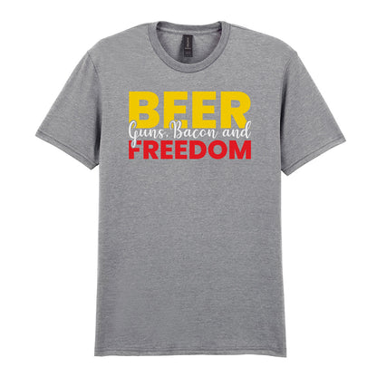 Beer Guns Bacon and Freedom | Unisex Graphic T-Shirt – Design 2