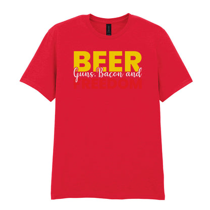 Beer Guns Bacon and Freedom | Unisex Graphic T-Shirt – Design 2