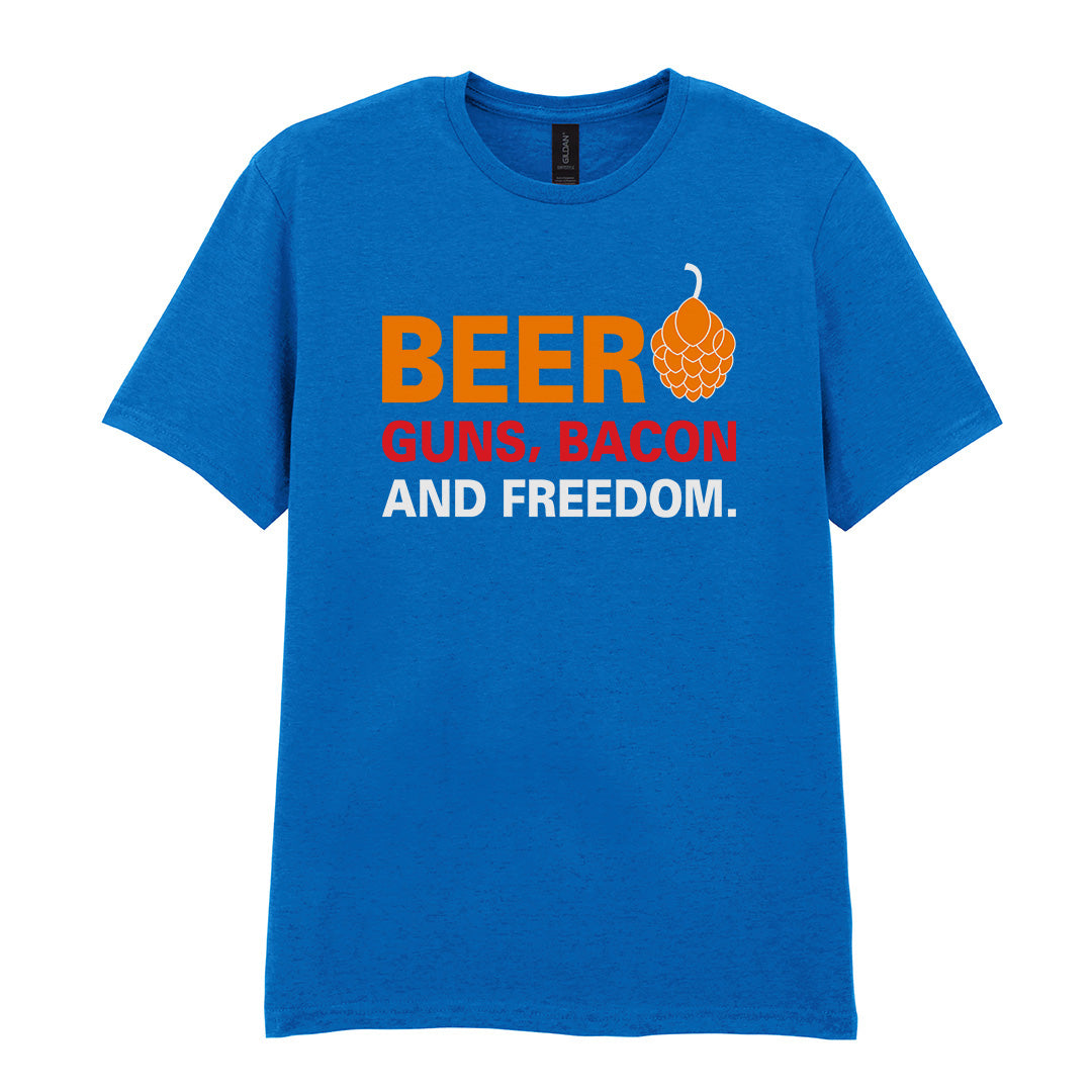 Beer Guns Bacon and Freedom | Unisex Graphic T-Shirt – Design 1