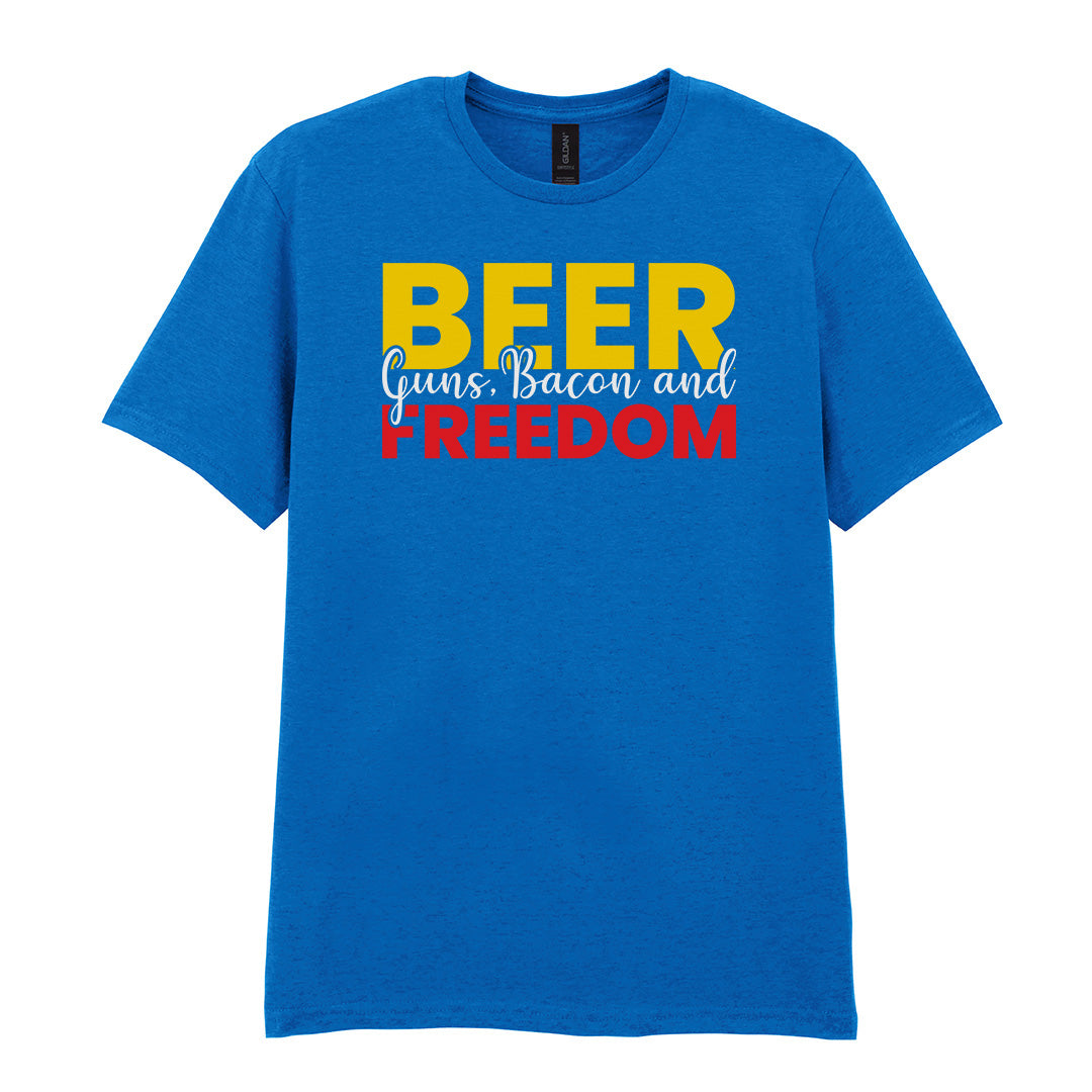 Beer Guns Bacon and Freedom | Unisex Graphic T-Shirt – Design 2