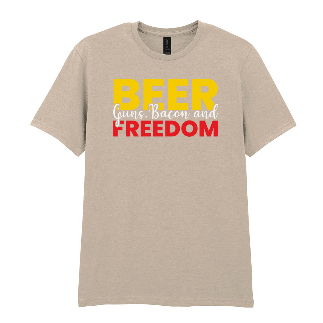 Beer Guns Bacon and Freedom | Unisex Graphic T-Shirt – Design 2