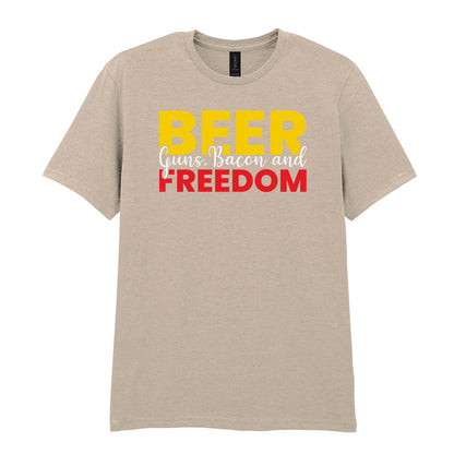 Beer Guns Bacon and Freedom | Unisex Graphic T-Shirt – Design 2