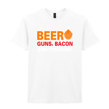 Beer Guns Bacon and Freedom | Unisex Graphic T-Shirt – Design 1