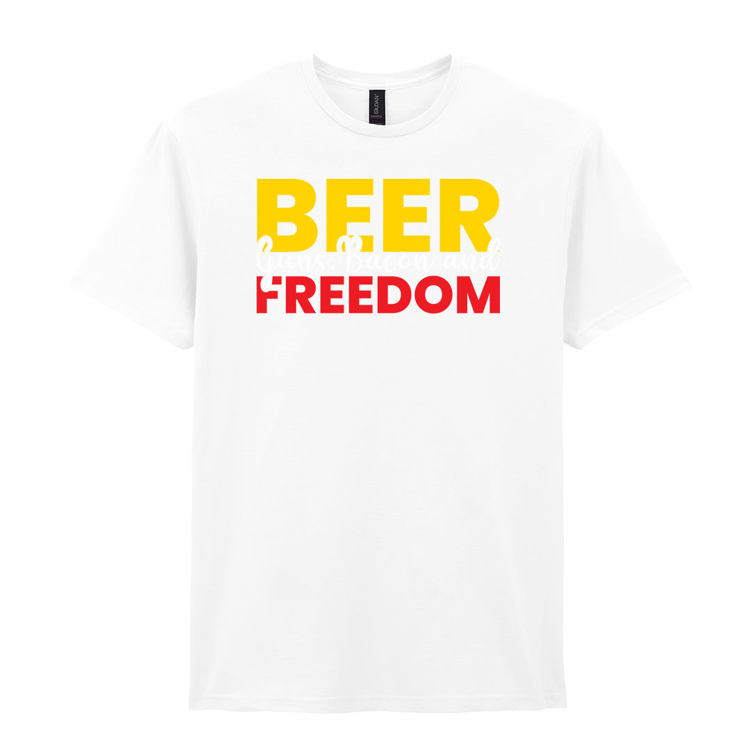 Beer Guns Bacon and Freedom | Unisex Graphic T-Shirt – Design 2