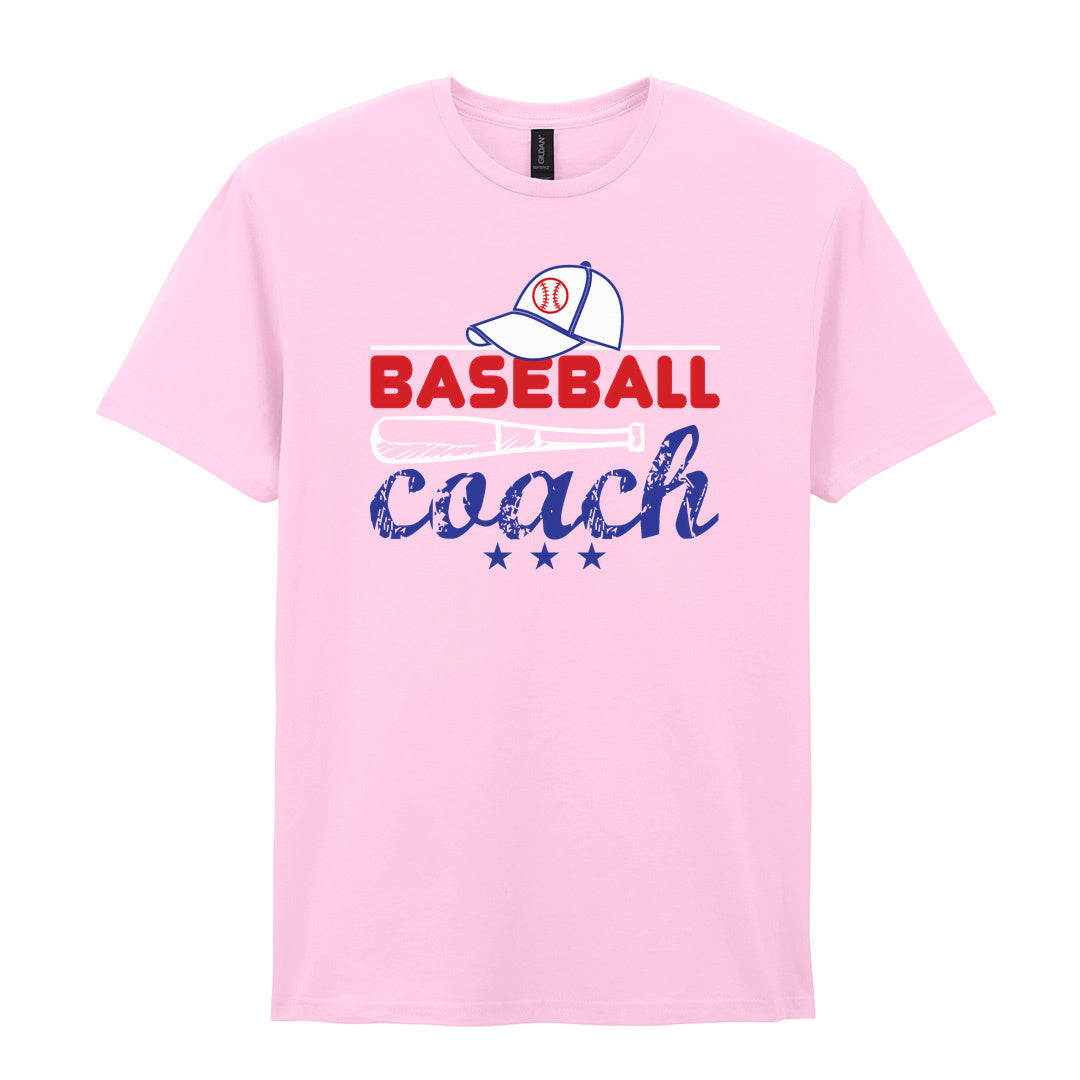 IPRINTOP Embrace the Baseball Spirit - Design 4 Graphic T-Shirt in Light Pink - coach cap and bat