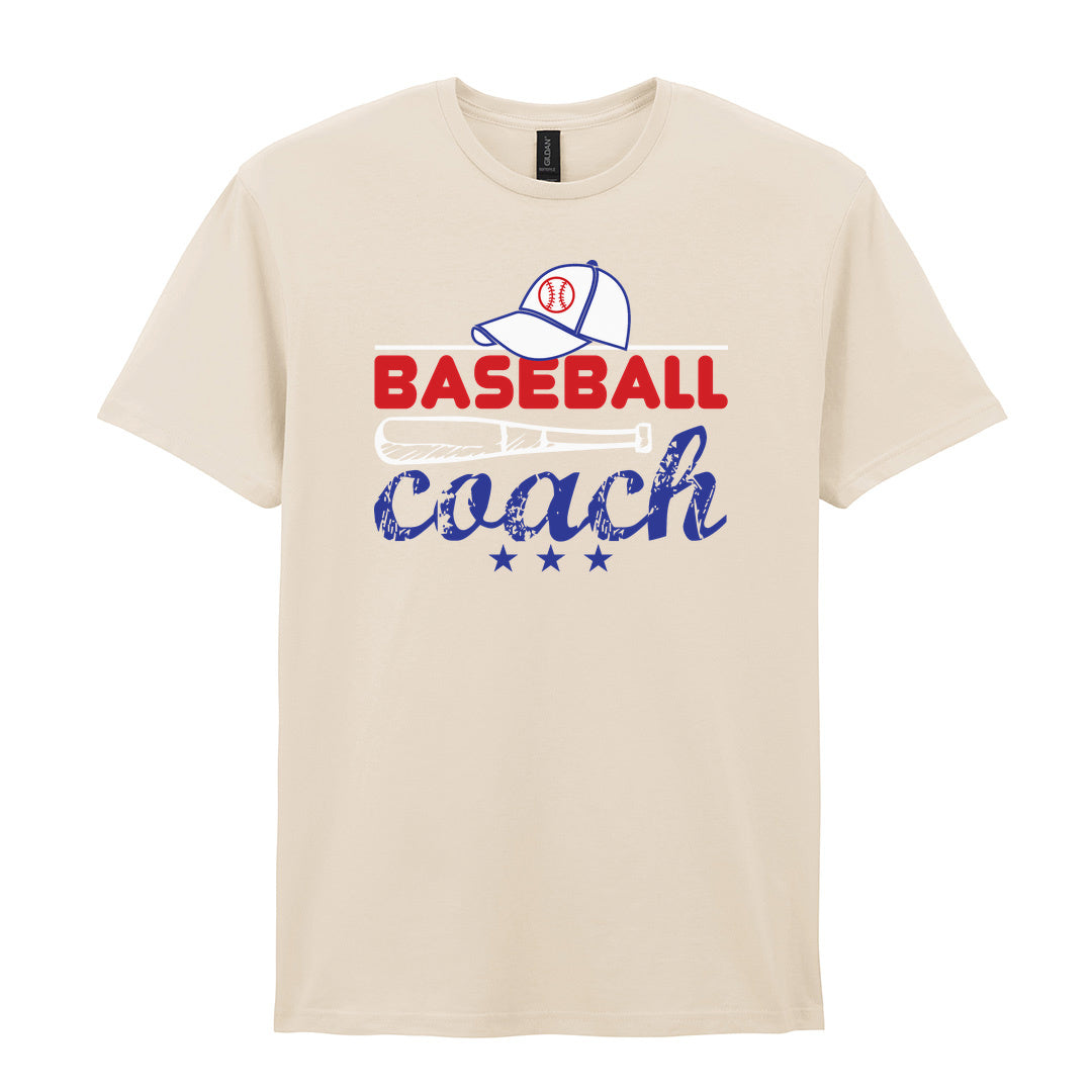 IPRINTOP Embrace the Baseball Spirit - Design 4 Graphic T-Shirt in Natural - coach cap and bat