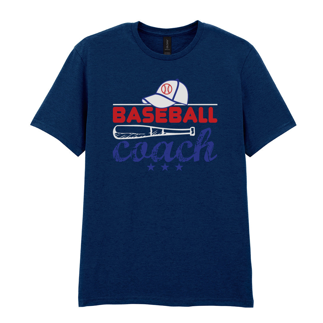 IPRINTOP Embrace the Baseball Spirit - Design 4 Graphic T-Shirt in Navy - coach cap and bat