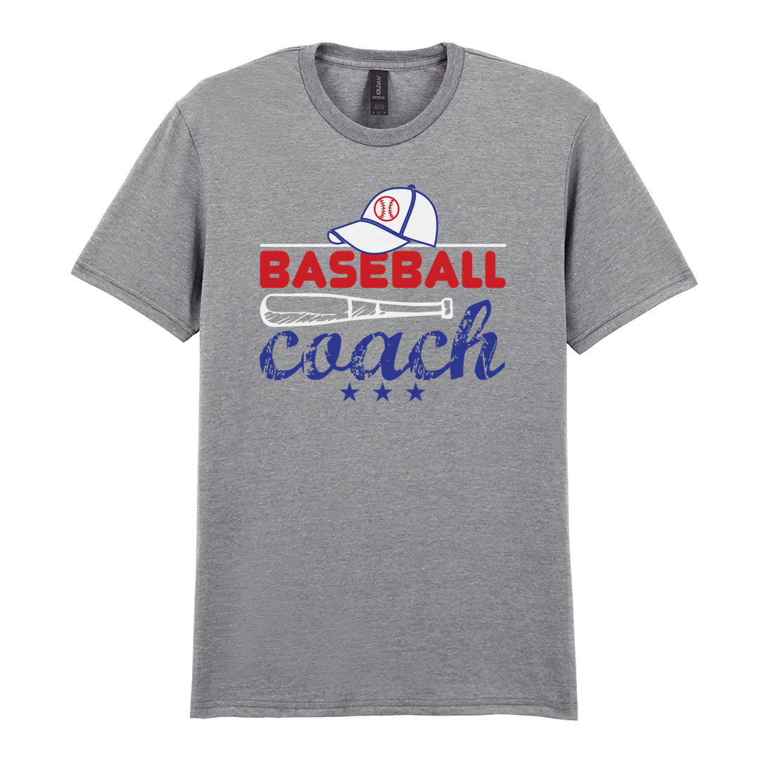 IPRINTOP Embrace the Baseball Spirit - Design 4 Graphic T-Shirt in RS Sports Grey - coach cap and bat
