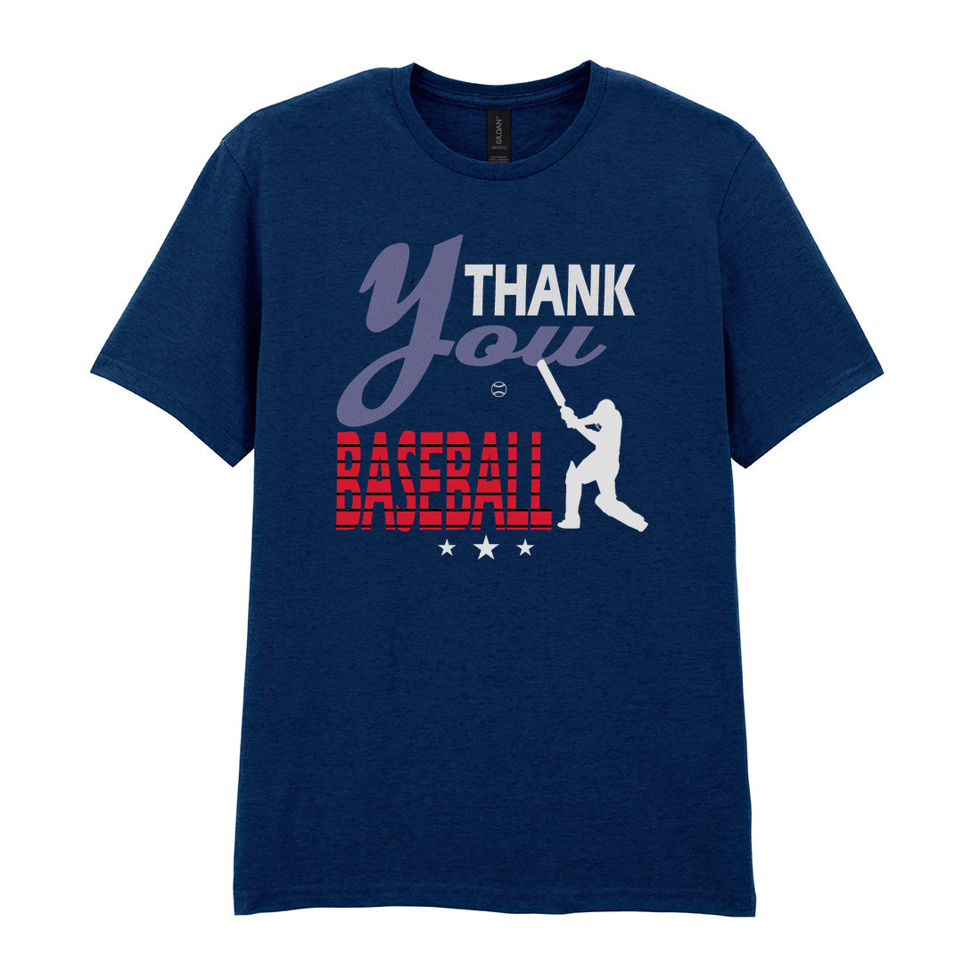 IPRINTOP Thank You Baseball Graphic T-Shirt in Navy - batter and thank-you slogan