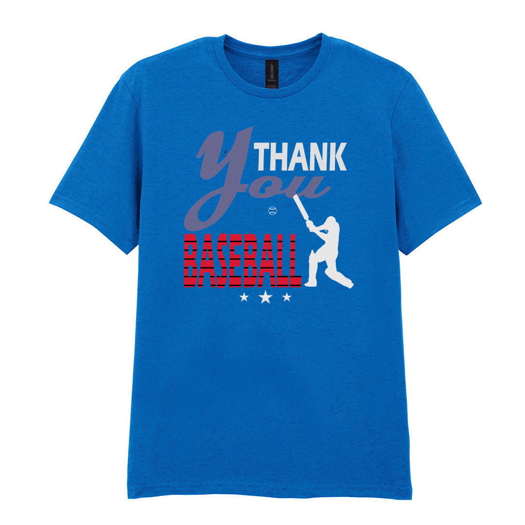 IPRINTOP Thank You Baseball Graphic T-Shirt in Royal - batter and thank-you slogan