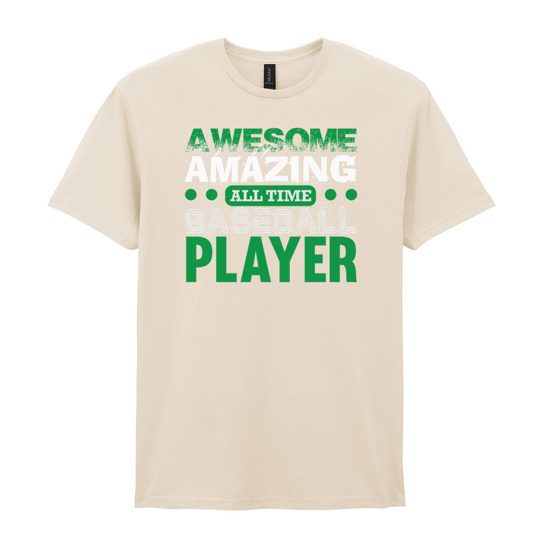 IPRINTOP Ultimate All-Time Baseball Player Graphic T-Shirt in Natural - green and white player slogan