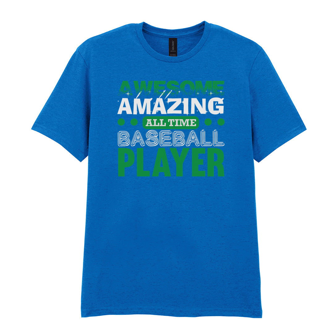 IPRINTOP Ultimate All-Time Baseball Player Graphic T-Shirt in Royal - green and white player slogan