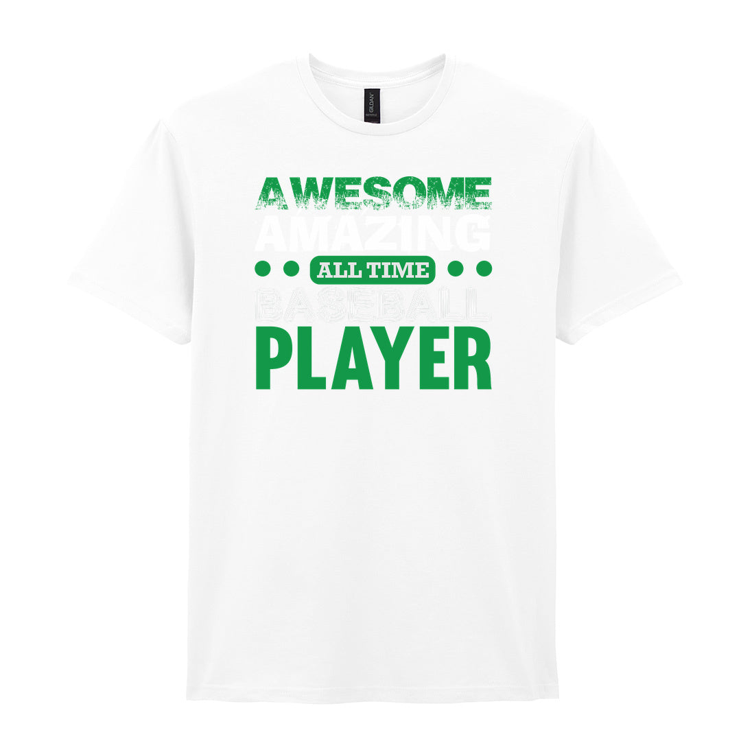 IPRINTOP Ultimate All-Time Baseball Player Graphic T-Shirt in White - green and white player slogan