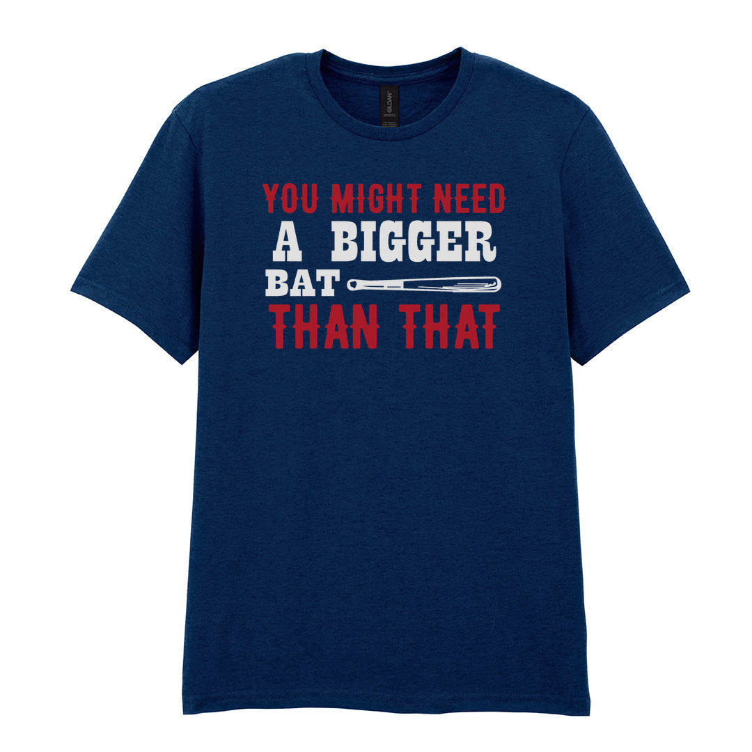 IPRINTOP You Might Need a Bigger Bat Graphic T-Shirt in Navy - red and white bat slogan