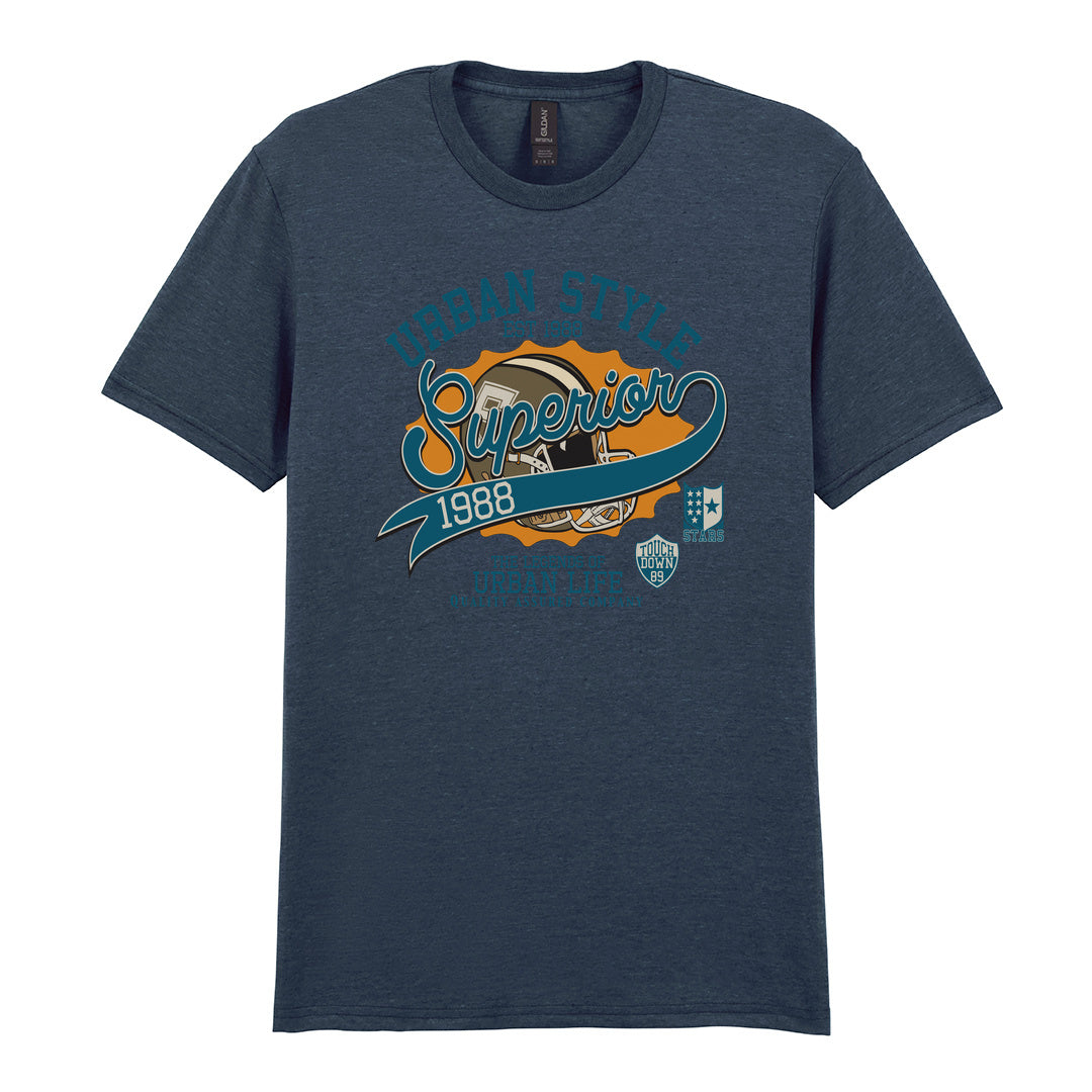 IPRINTOP Baseball Spirit - Design 1 Graphic T-Shirt in Dark Heather - Urban Style Superior lettering