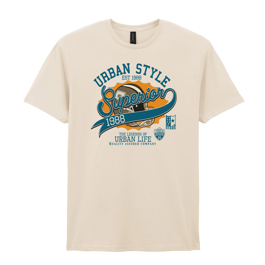 IPRINTOP Baseball Spirit - Design 1 Graphic T-Shirt in Natural - Urban Style Superior lettering