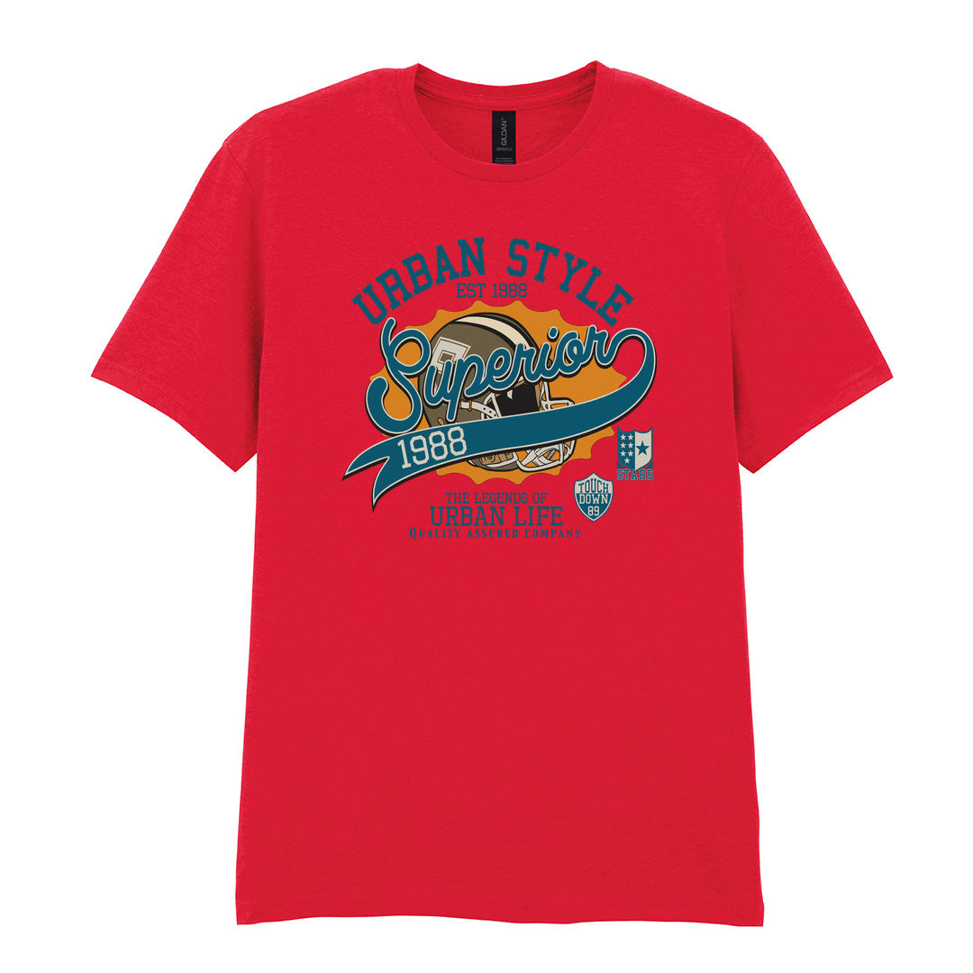 IPRINTOP Baseball Spirit - Design 1 Graphic T-Shirt in Red - Urban Style Superior lettering
