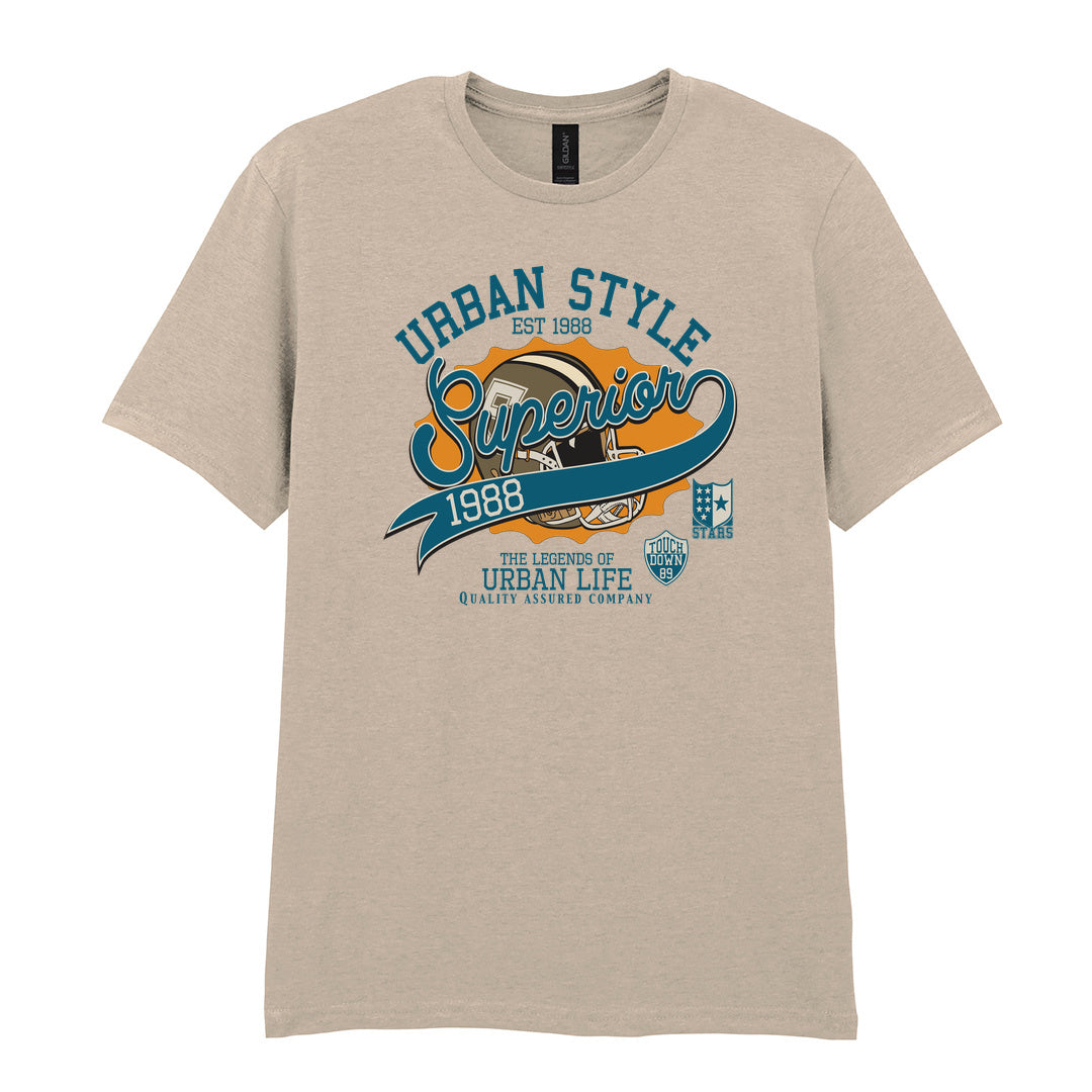 IPRINTOP Baseball Spirit - Design 1 Graphic T-Shirt in Sand - Urban Style Superior lettering